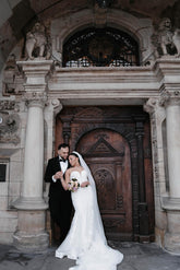 Romantic White Mermaid Sweetheart Spaghetti Straps Sleeveless Beaded Sweep Train Tulle Wedding Dress